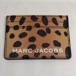 MARC JACOBS Black Multi Leopard Print Card Holder Wallet NYT gift